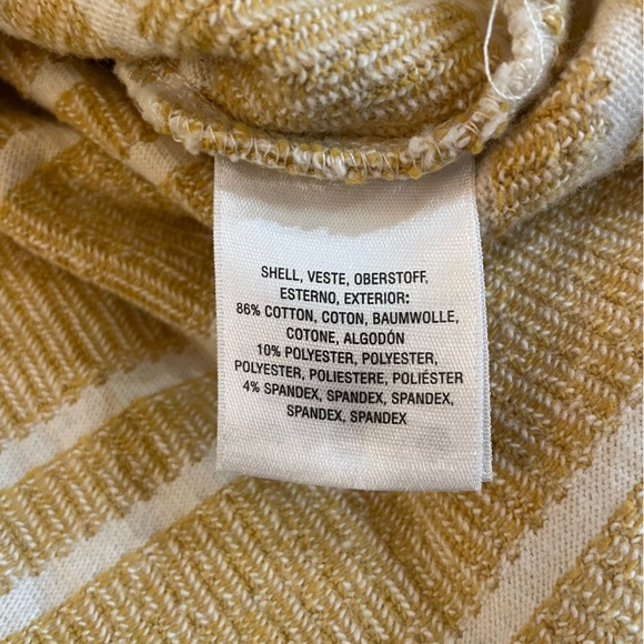 New Anthropologie Postmark Textured Mustard Yellow Pullover Top Cotton Small - Picture 9 of 9